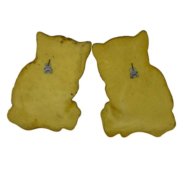 VTG HOMCO Owl Wall Plaques – Set of 2, Foam Brown & Cream, MCM Retro 5"x7" - Picture 6 of 10